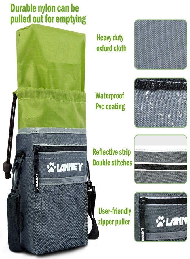 LANNEY Dog Treat Pouch - 3 Ways to Wear Dog Treat Bag, Dog Training Treat Pouches for Pet Training with Clicker, Shoulder Strap, Adjustable Belt, Poop Bag Dispenser, Easily Carrying Kibble Snacks Pet Toys - Image 3